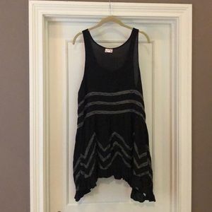 Flowy navy and gray Free People Dress/Tunic